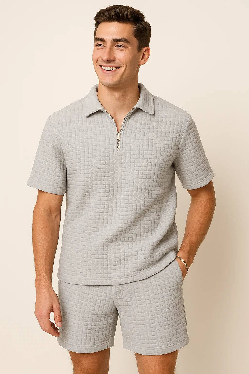Trendy Men’s Summer Outfit - Gray