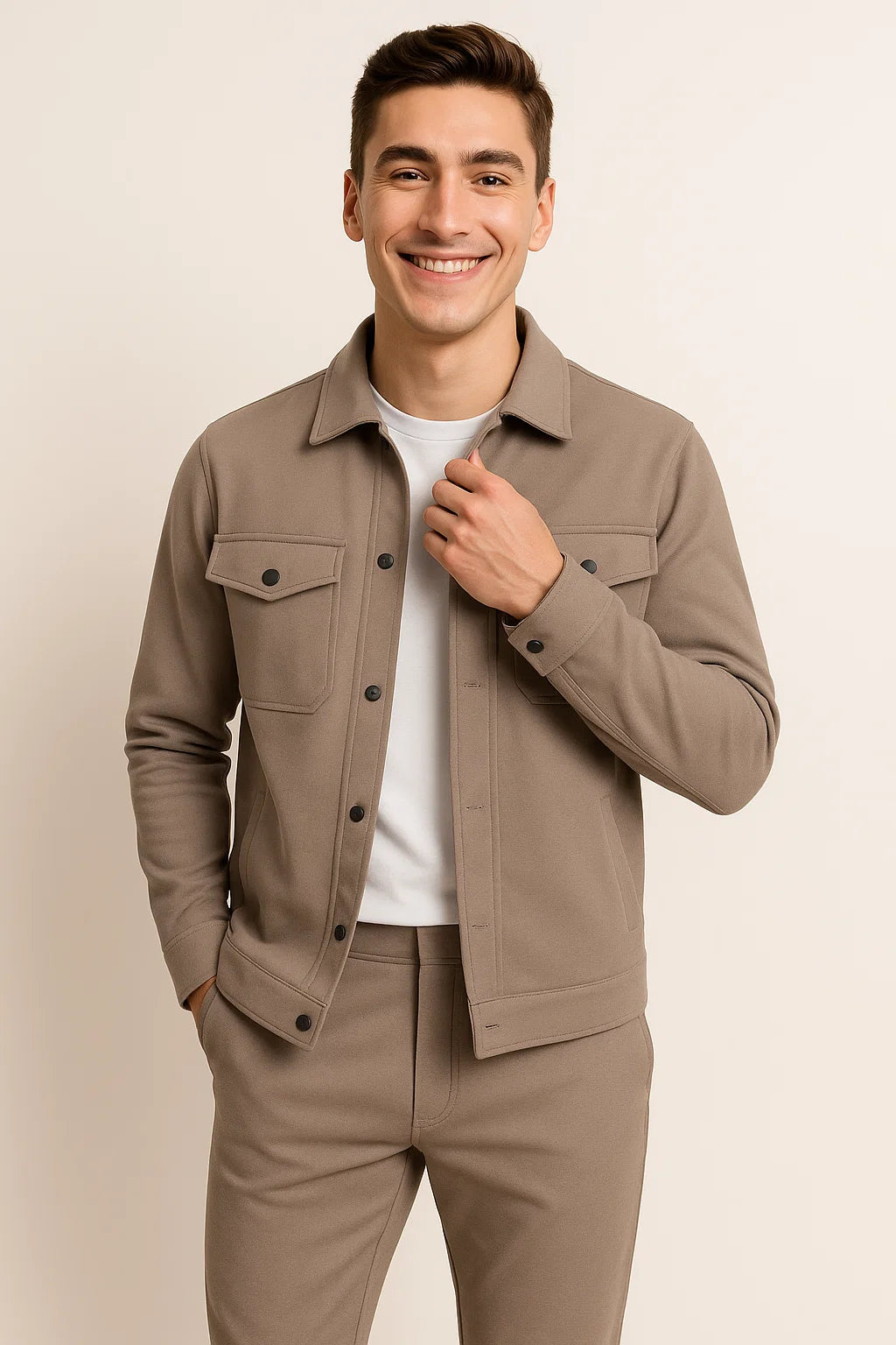 Vintage Style Men's Set – Beige