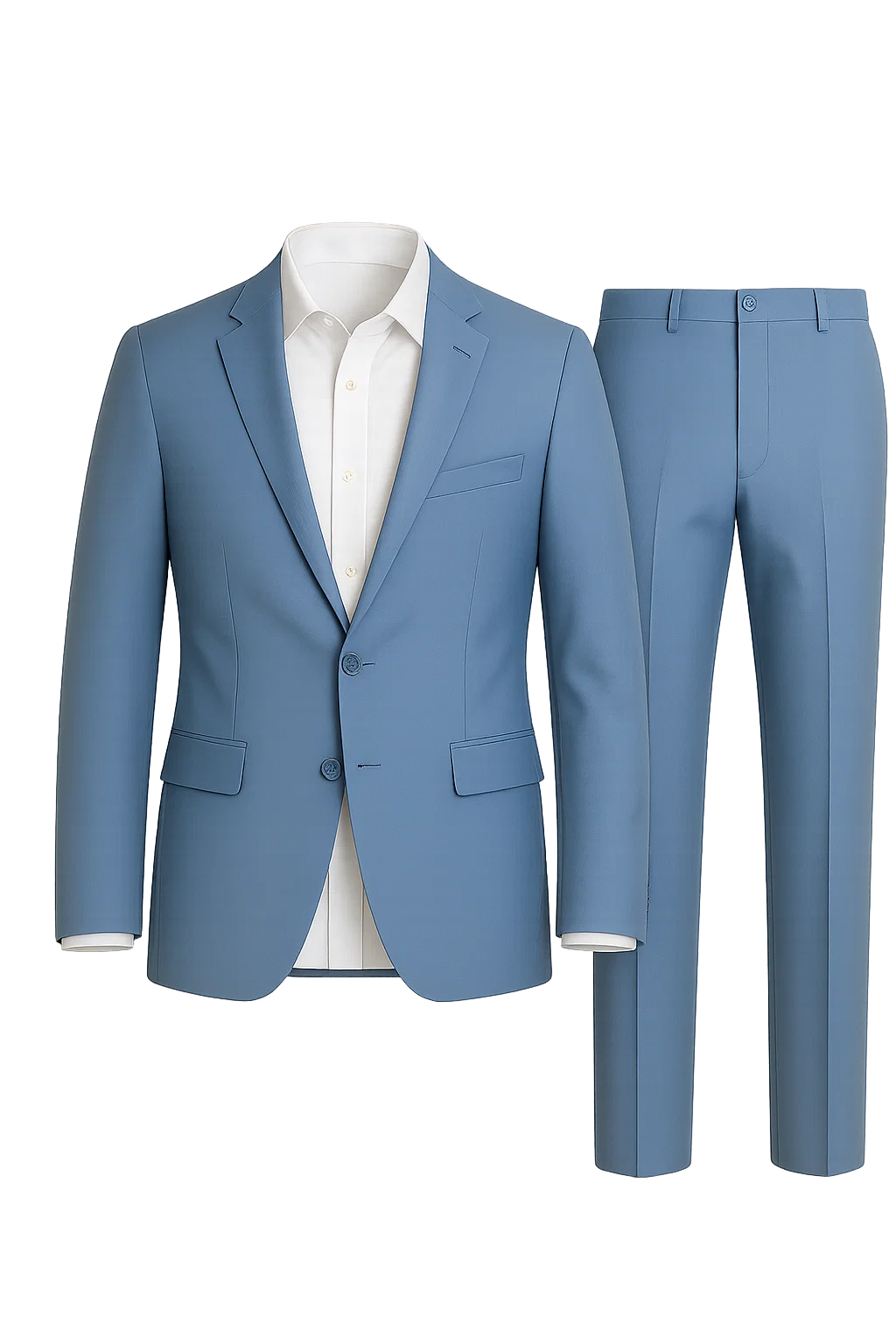 Classic Men's Slim Fit Suit – Light Blue