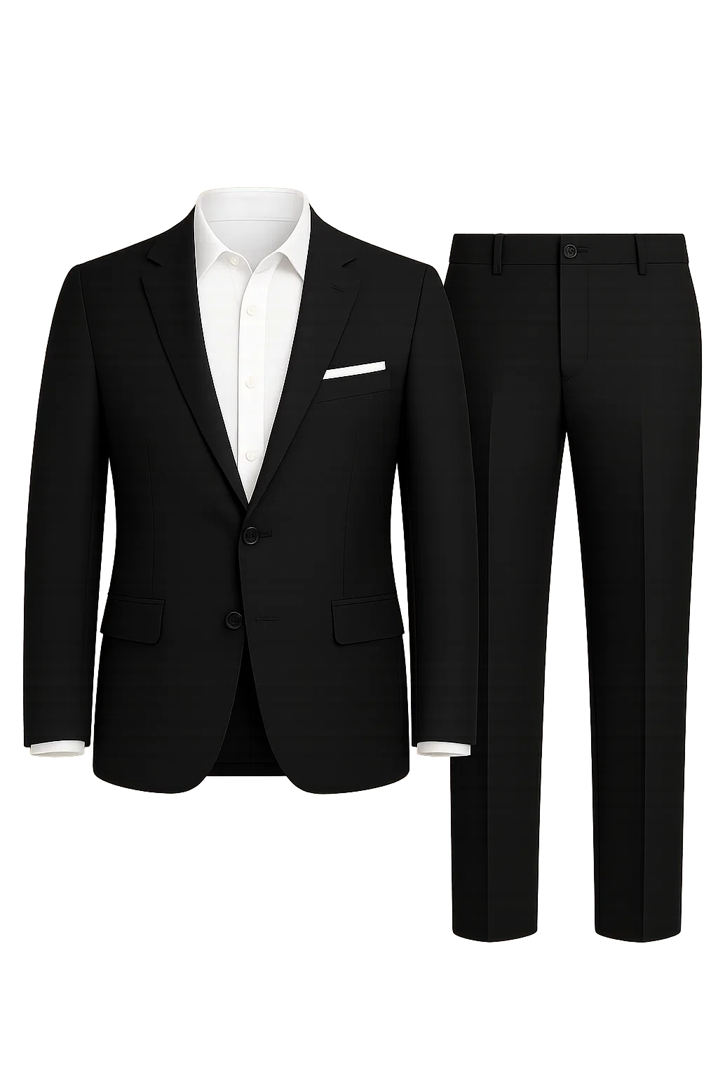 Classic Men's Slim Fit Suit – Black