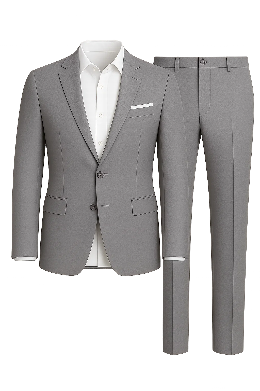 Classic Men's Slim Fit Suit – Gray