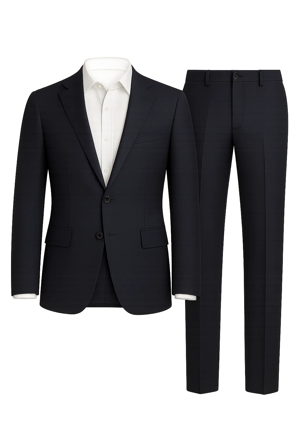Classic Men's Slim Fit Suit – Navy Blue