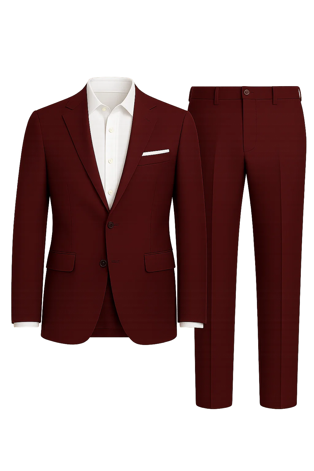 Classic Men's Slim Fit Suit – Red