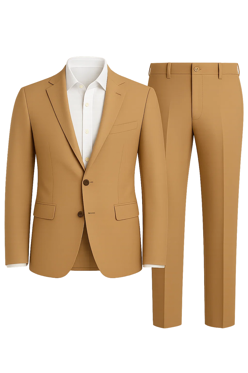 Classic Men's Slim Fit Suit – Khaki