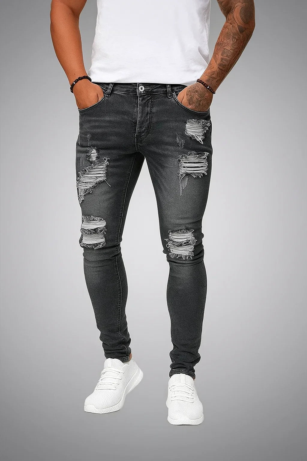 Men's Trendy Denim Ripped Jeans