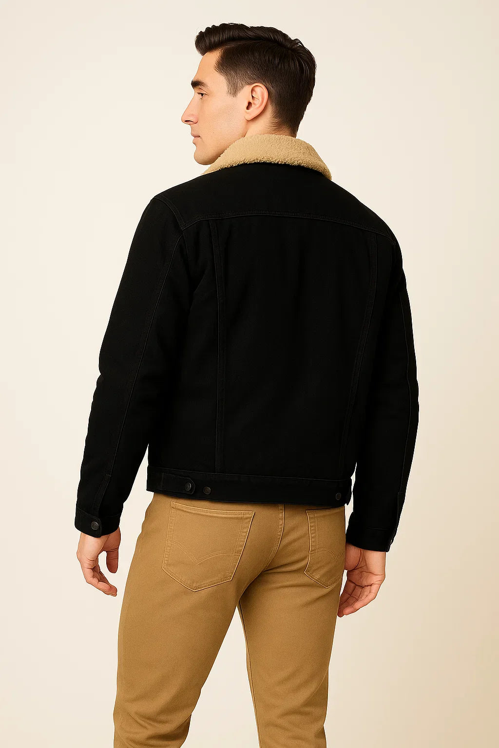 Men's Trendy Winter and Fall Bomber Jacket - Black