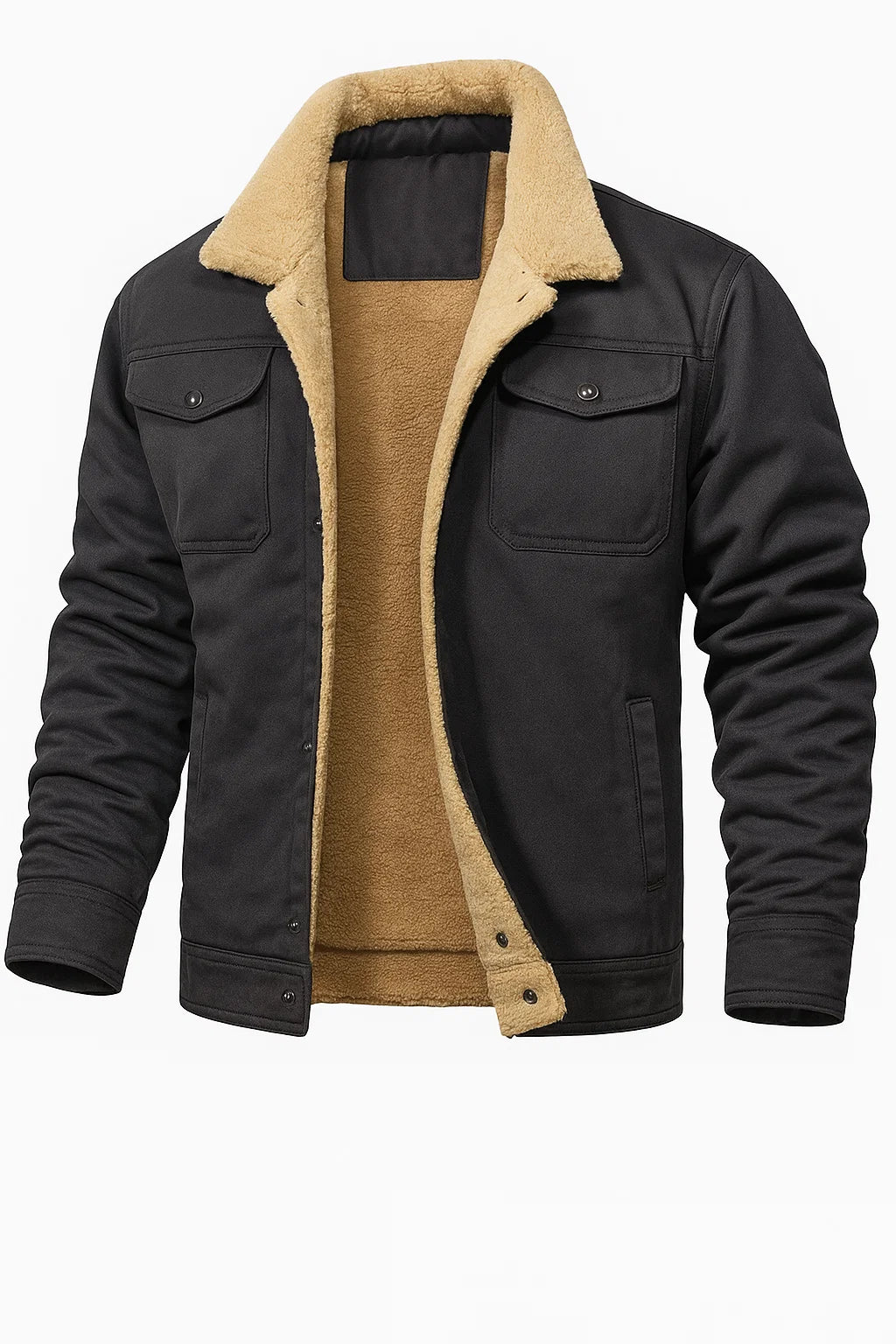 Men's Trendy Winter and Fall Bomber Jacket - Dark Gray