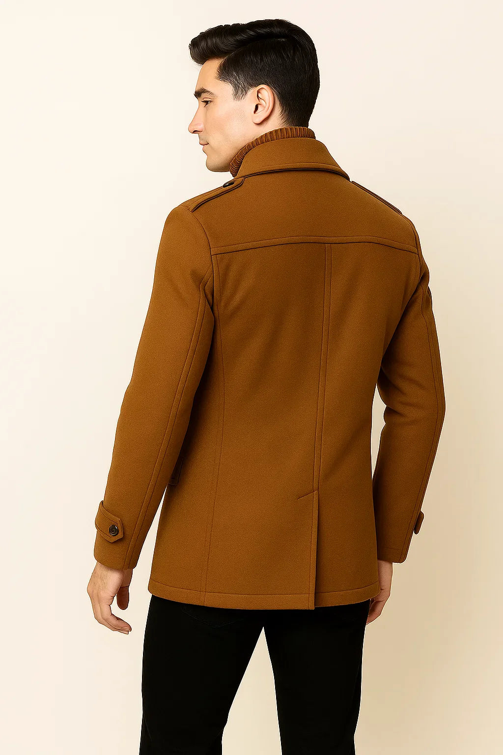 Men's Elegant Two-Pieces Jacket - Brown