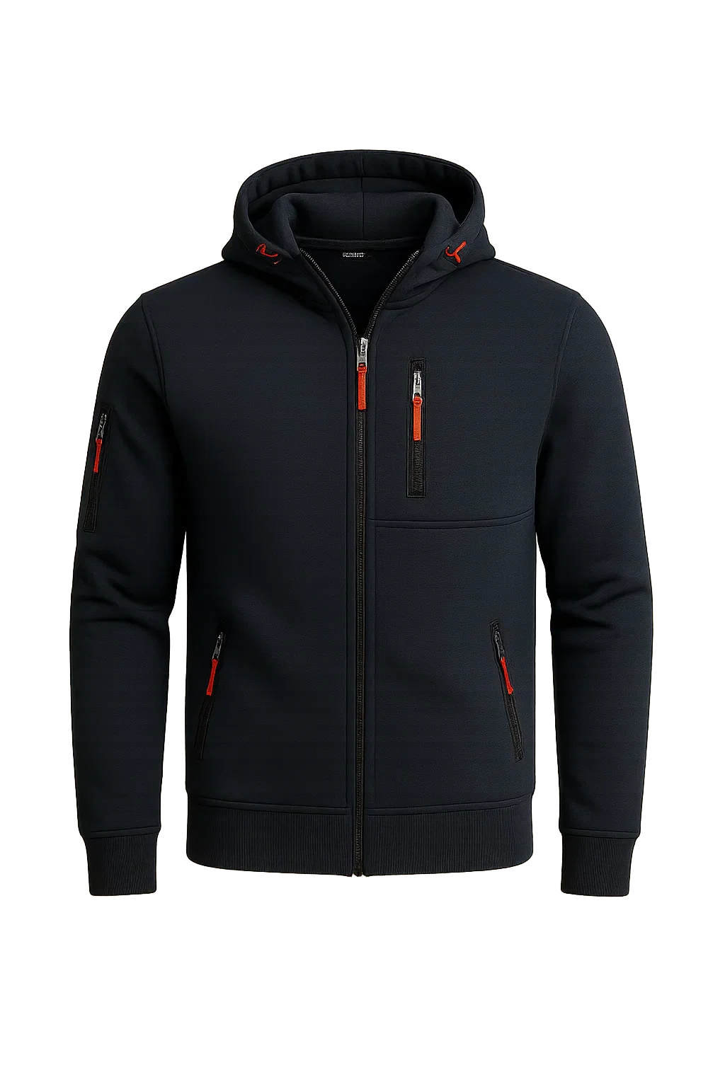 Men's Classic Hoodie with Zipper - Navy Blue