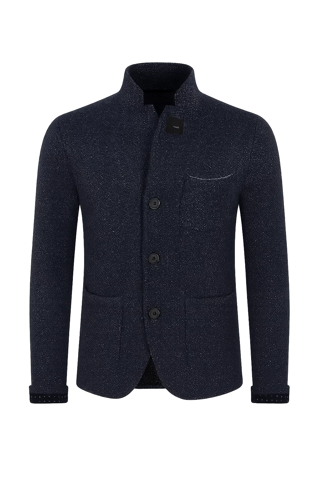 Men's Retro Button-down Cardigan - Marine blue