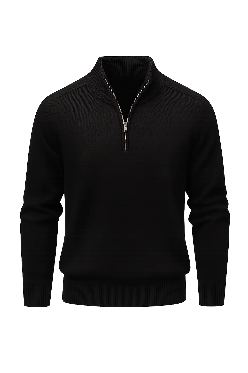 Men's Trendy Smart-Casual Zip-up Sweater - Black