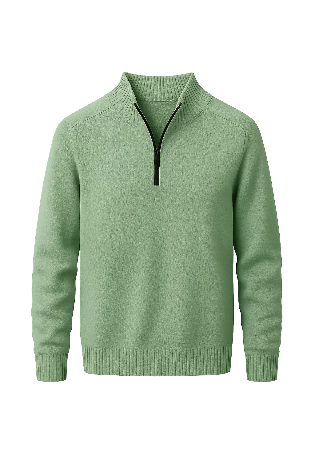 Men's Trendy Smart-Casual Zip-up Sweater - Green