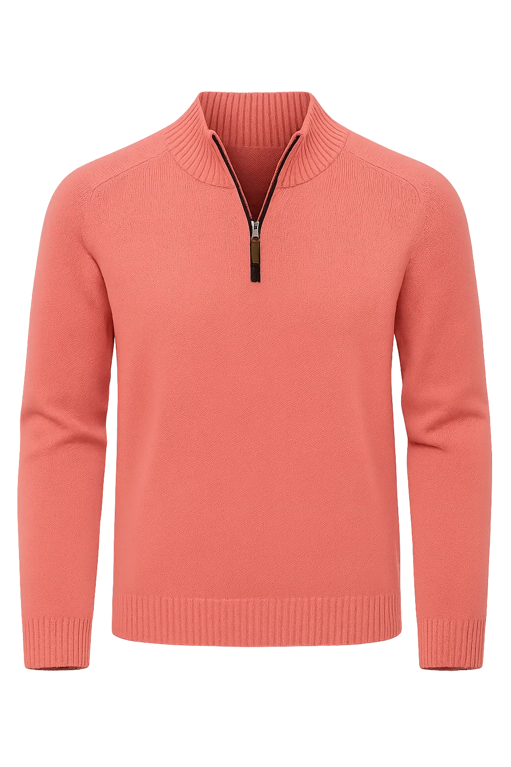Men's Trendy Smart-Casual Zip-up Sweater - Pink
