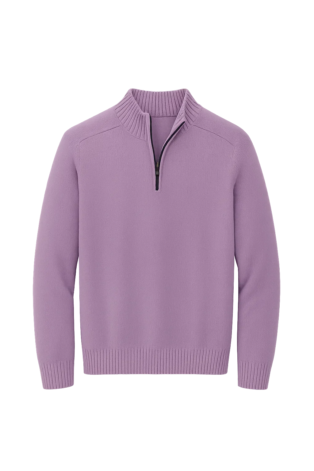 Men's Trendy Smart-Casual Zip-up Sweater - Purple