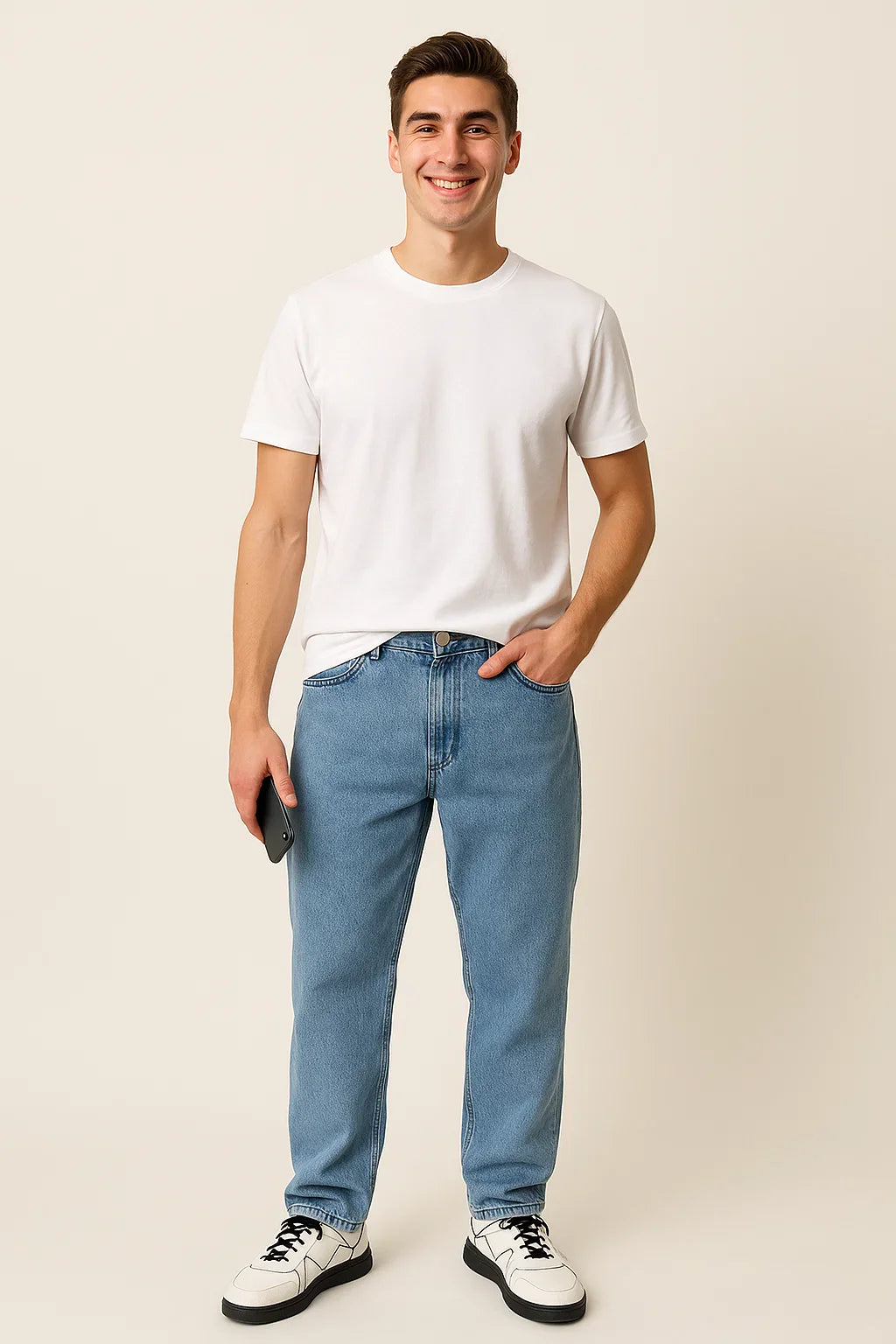 Men's Trendy Vintage Straight Leg Washed Denim Jeans