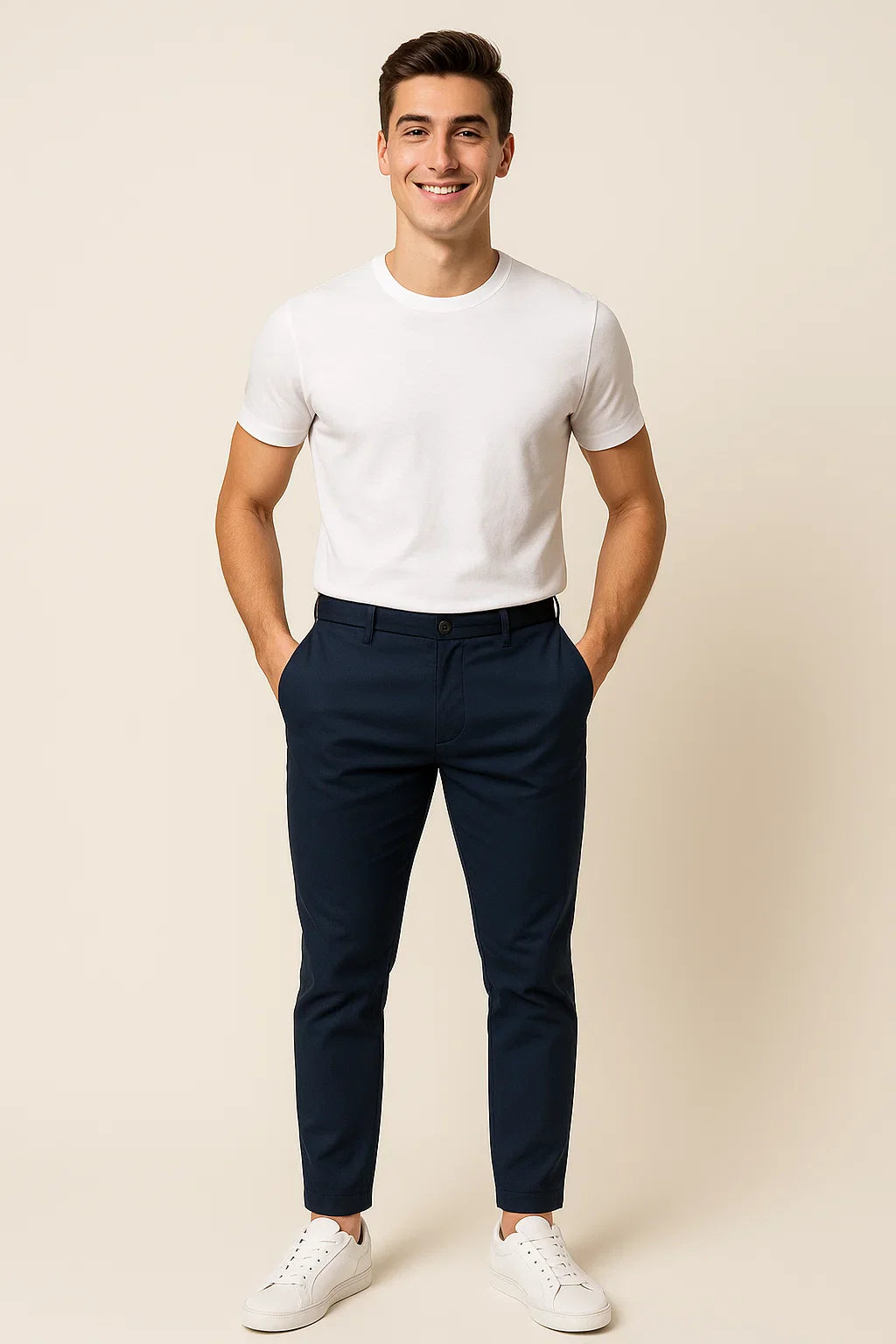 Men's Smart-Casual Tapered Chino Pants
