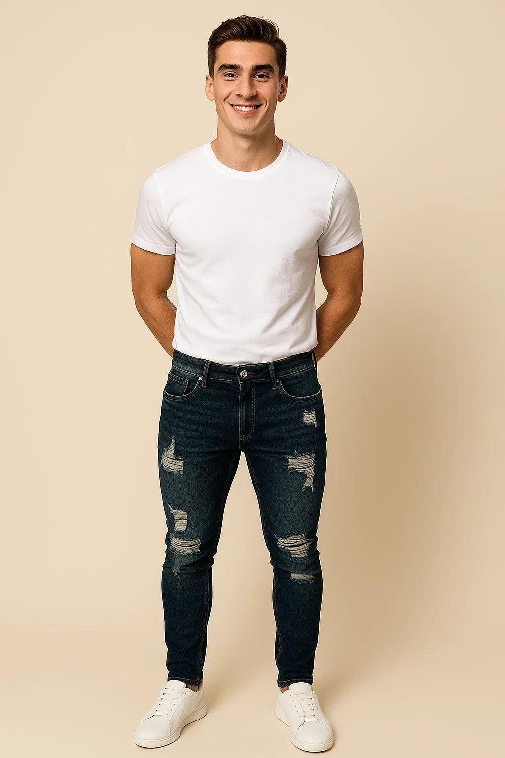 Men's Trendy Denim Ripped Jeans