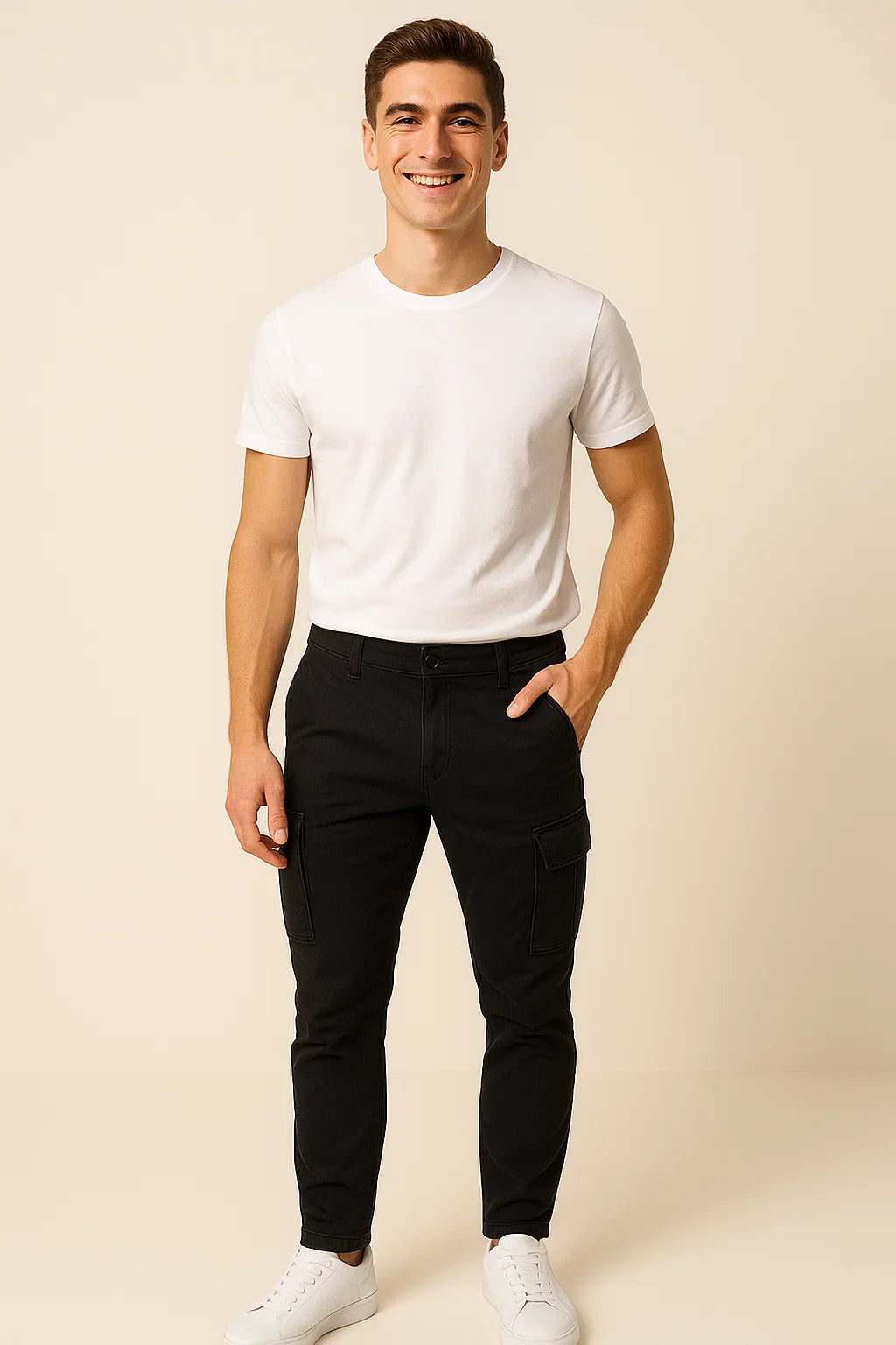 Men's Classic Cargo Denim Pants