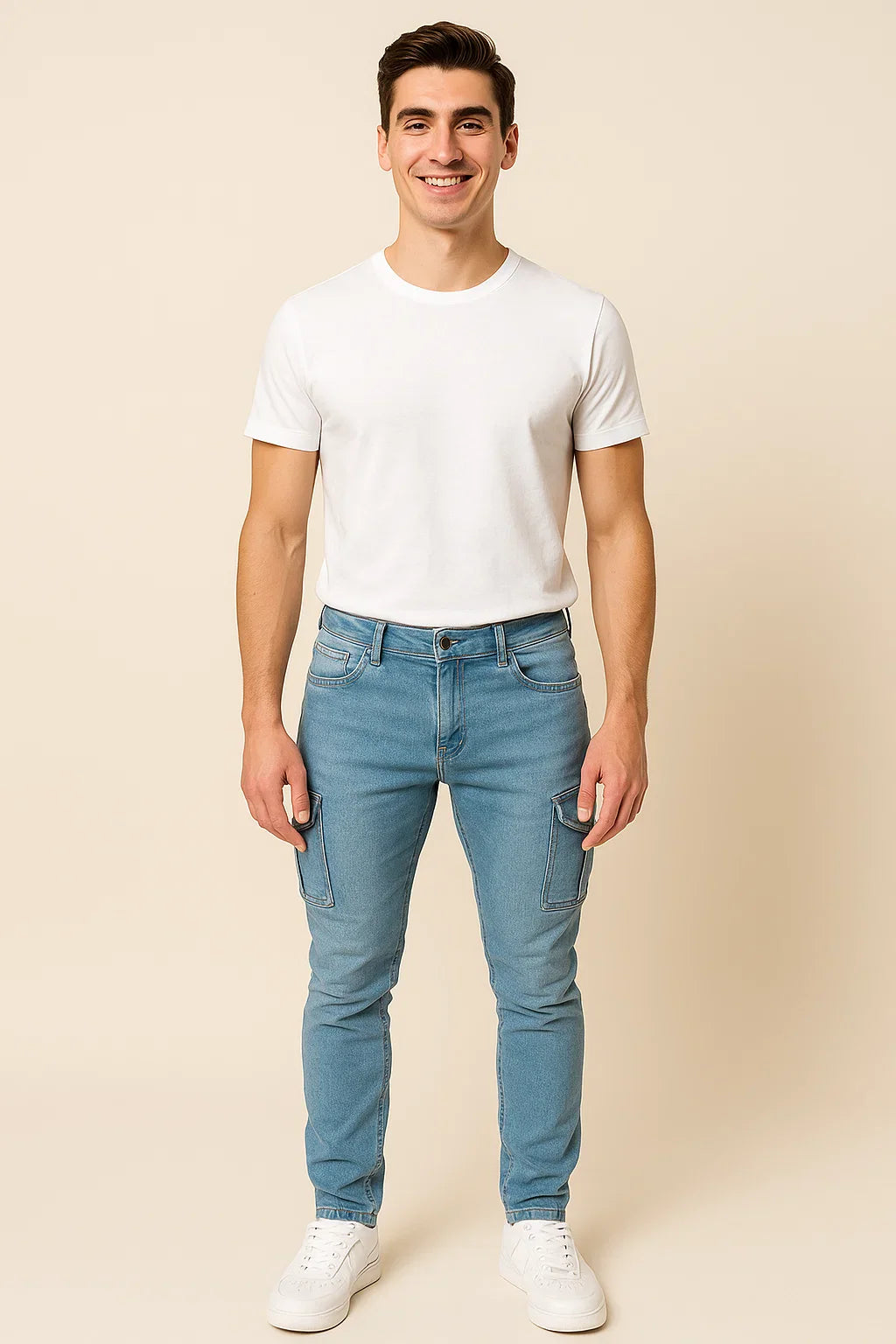 Men's Classic Cargo Denim Pants