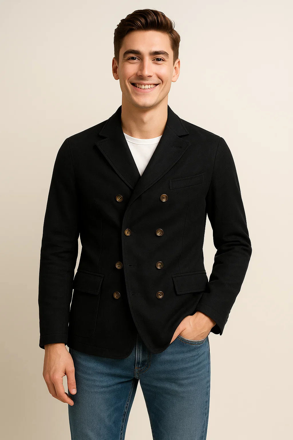 Men's Vintage Style Double Breasted Jacket