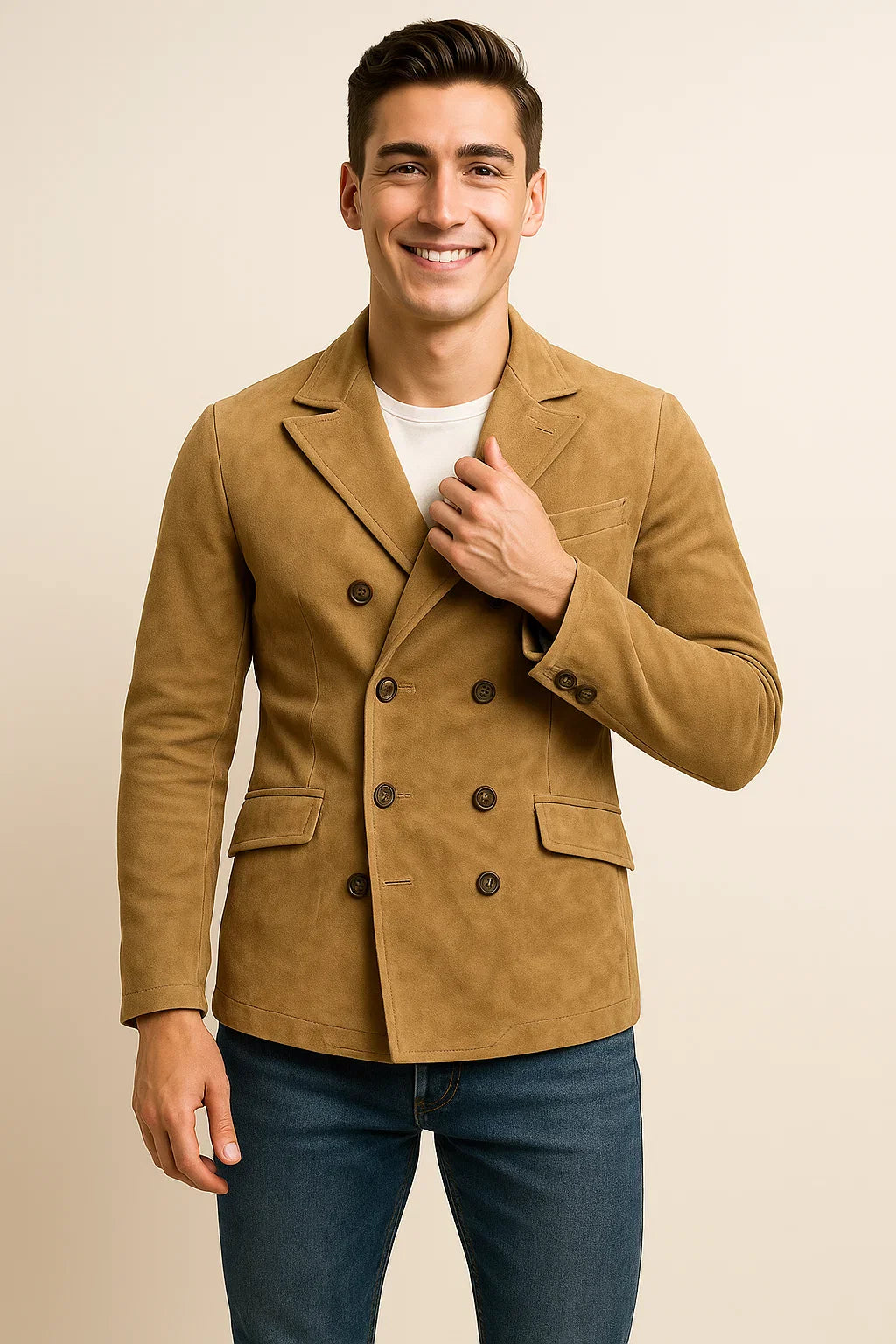 Men's Vintage Style Double Breasted Jacket