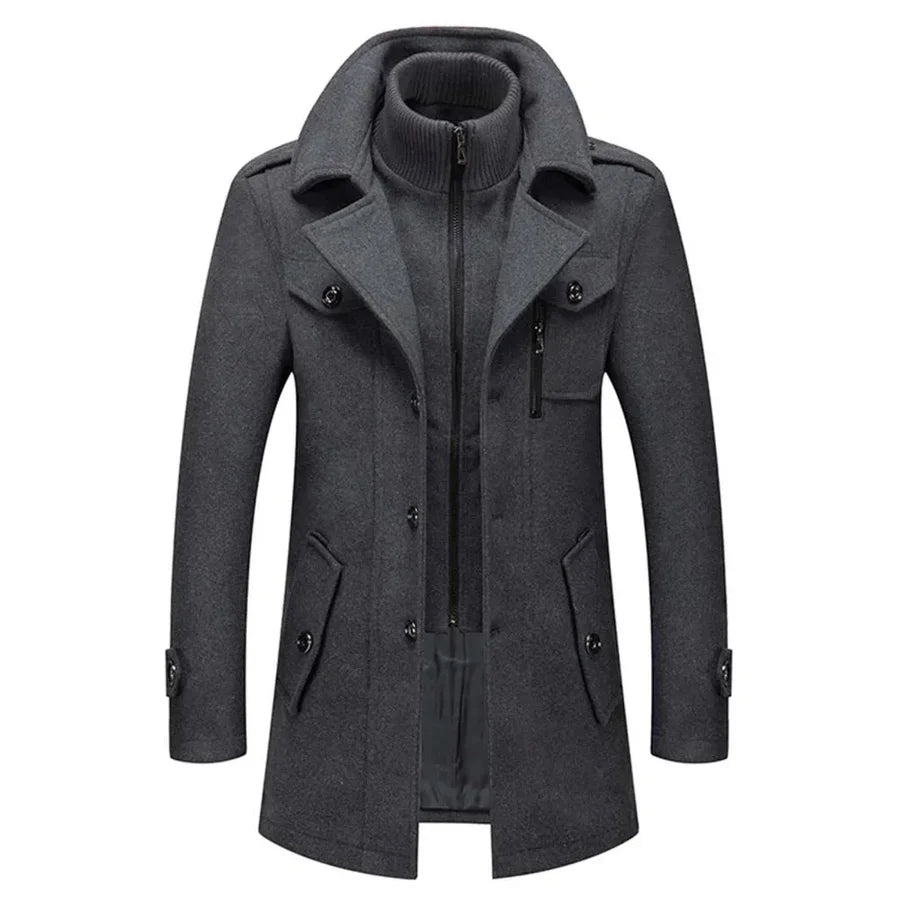 Men's Elegant Two-Pieces Jacket - Dark Gray