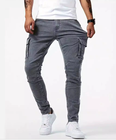 Men's Classic Cargo Denim Pants