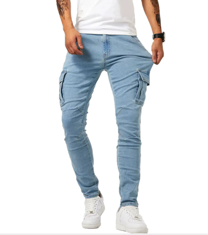 Men's Classic Cargo Denim Pants