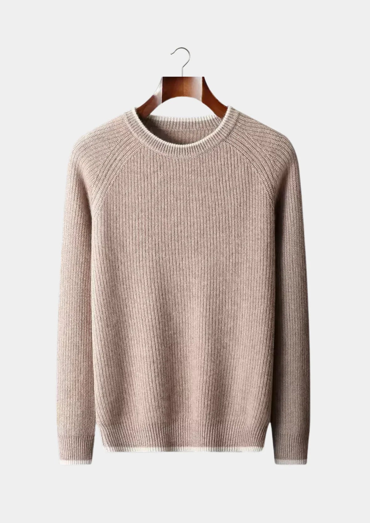 Men’s Crewneck Sweater – Classic Ribbed Design & Timeless Appeal