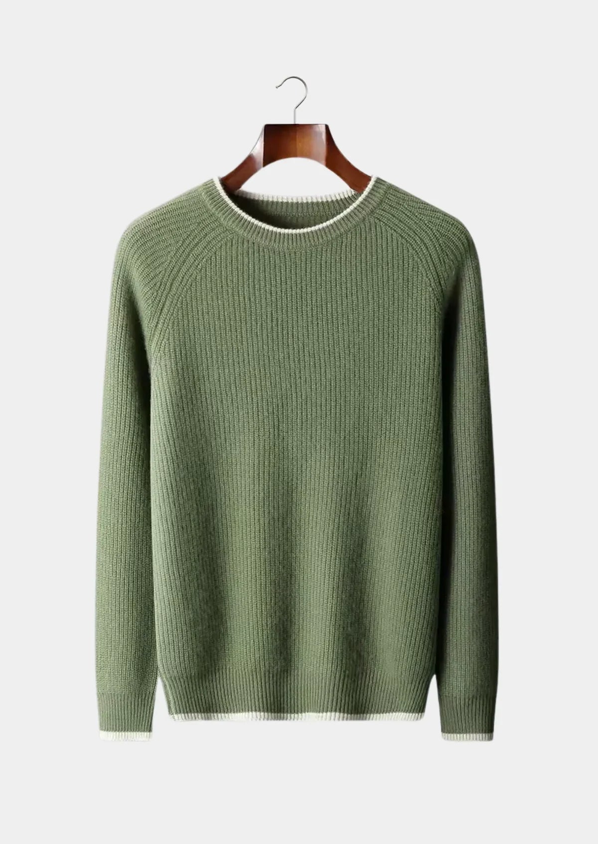 Men’s Crewneck Sweater – Classic Ribbed Design & Timeless Appeal
