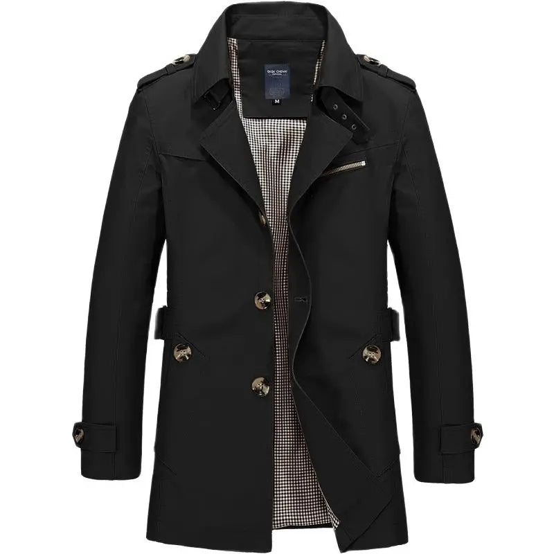 Men's Business Smart-Casual Winter Coat - Black