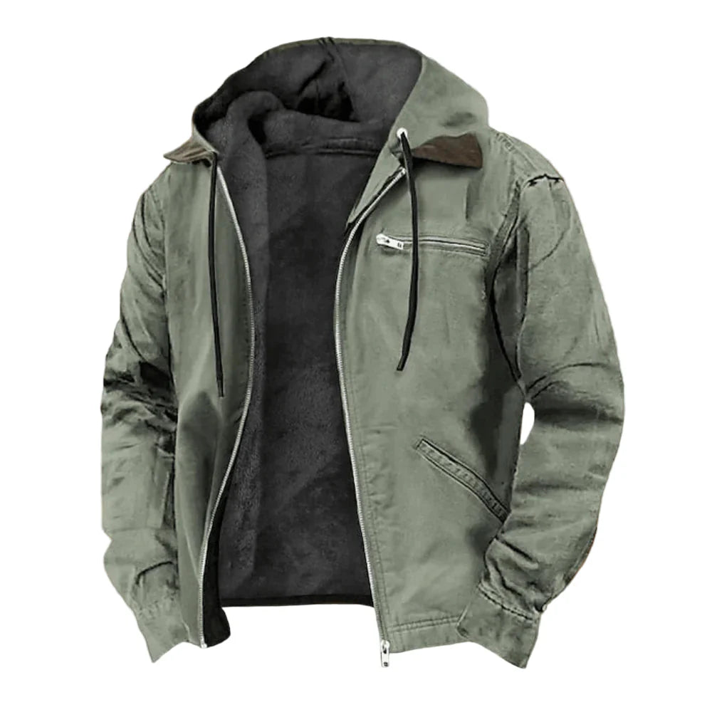 Men’s Hooded Jacket – Zip-Up Design with Urban Streetwear Appeal