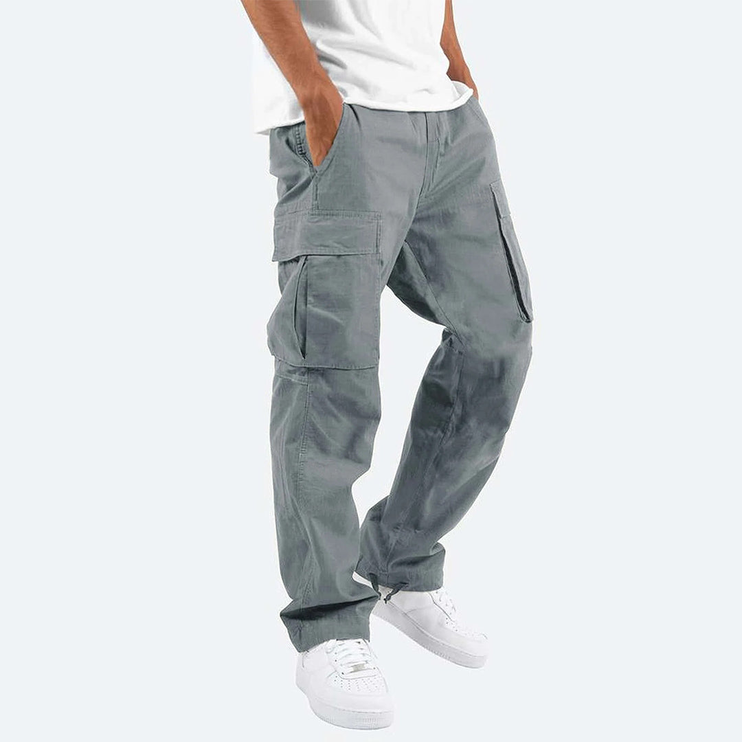 Men's Multifunctional Cargo Pants - Light Gray