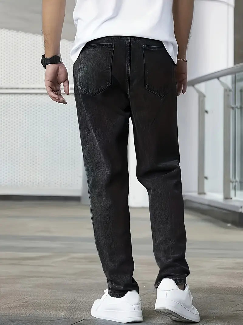 Men's Trendy Vintage Straight Leg Washed Denim Jeans