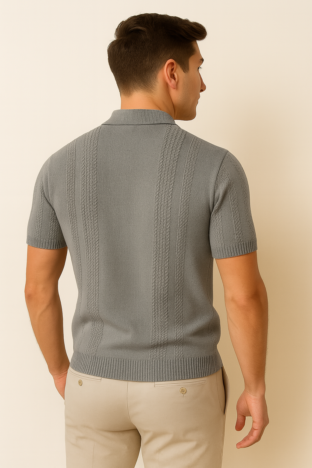 Elegant Men's Polo – Grey