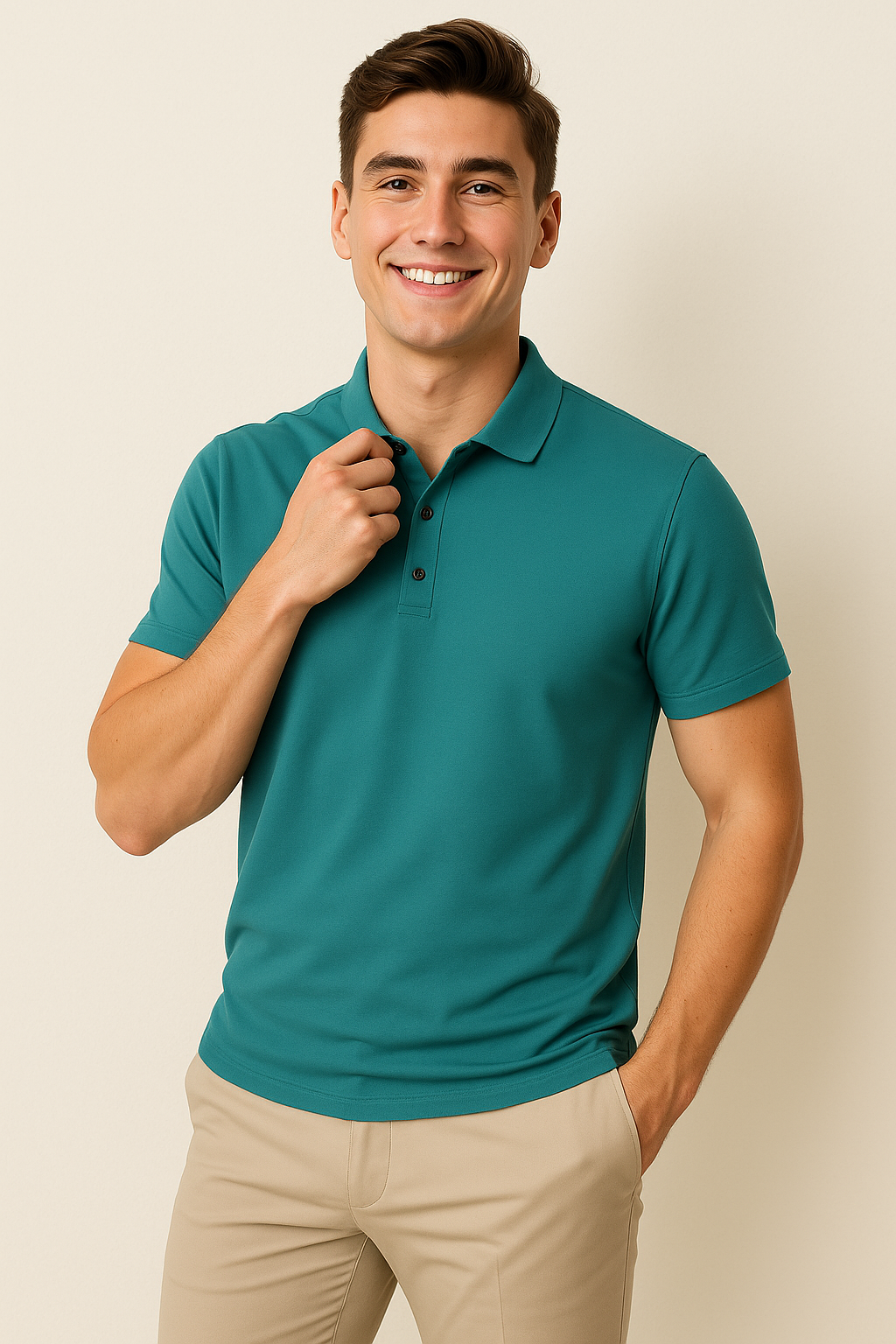 Elegant Casual Men’s Polo - Green