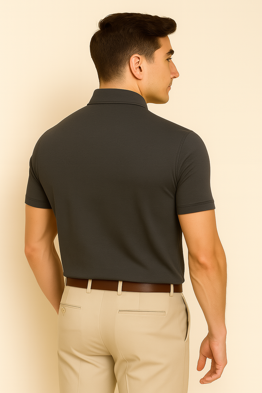 Classic Style Men's Polo – Dark Gray