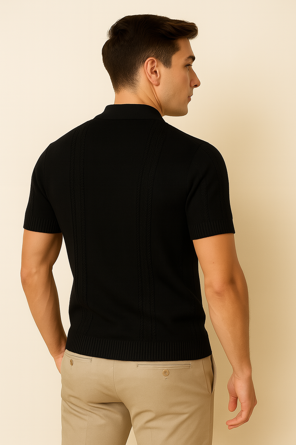 Elegant Men's Polo – Black