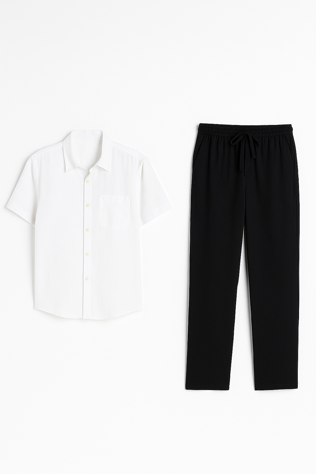 Formal Men's Summer Set White-Black