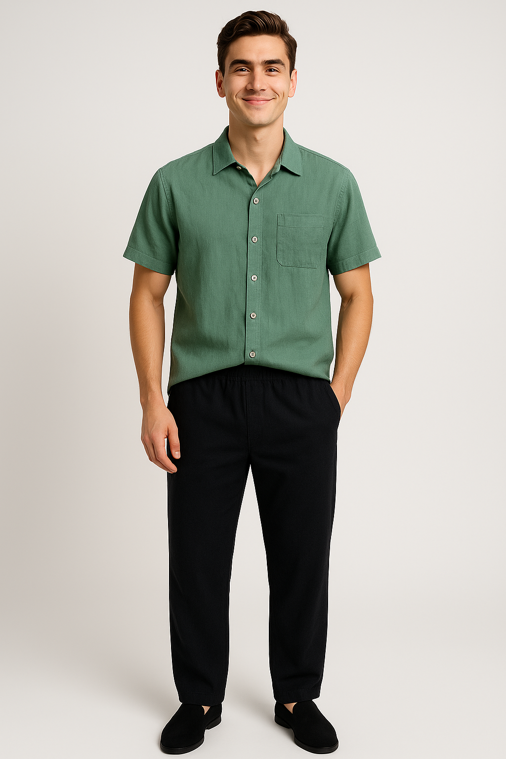 Formal Men's Summer Set Green-Black