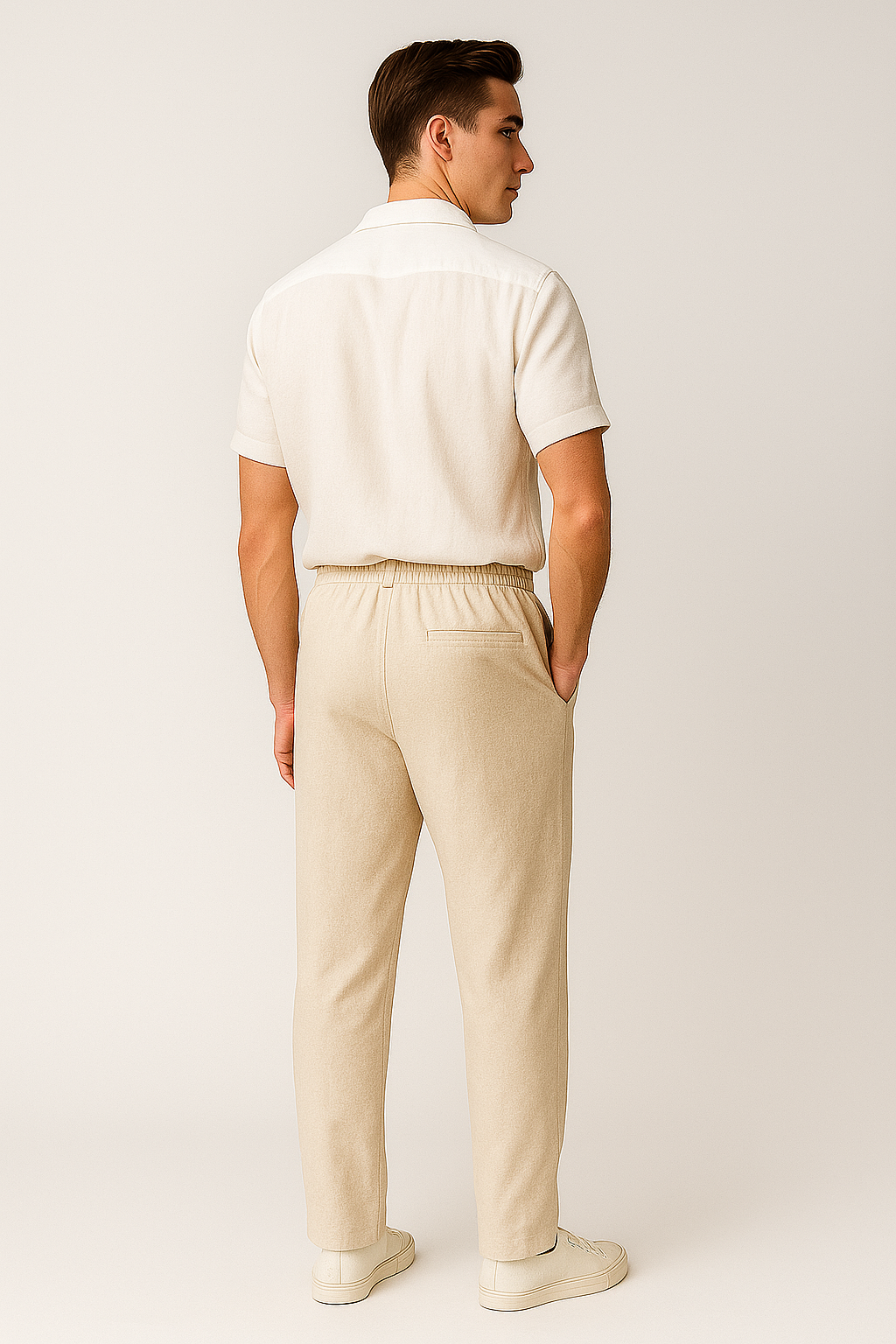 Formal Men's Summer Set White-Beige