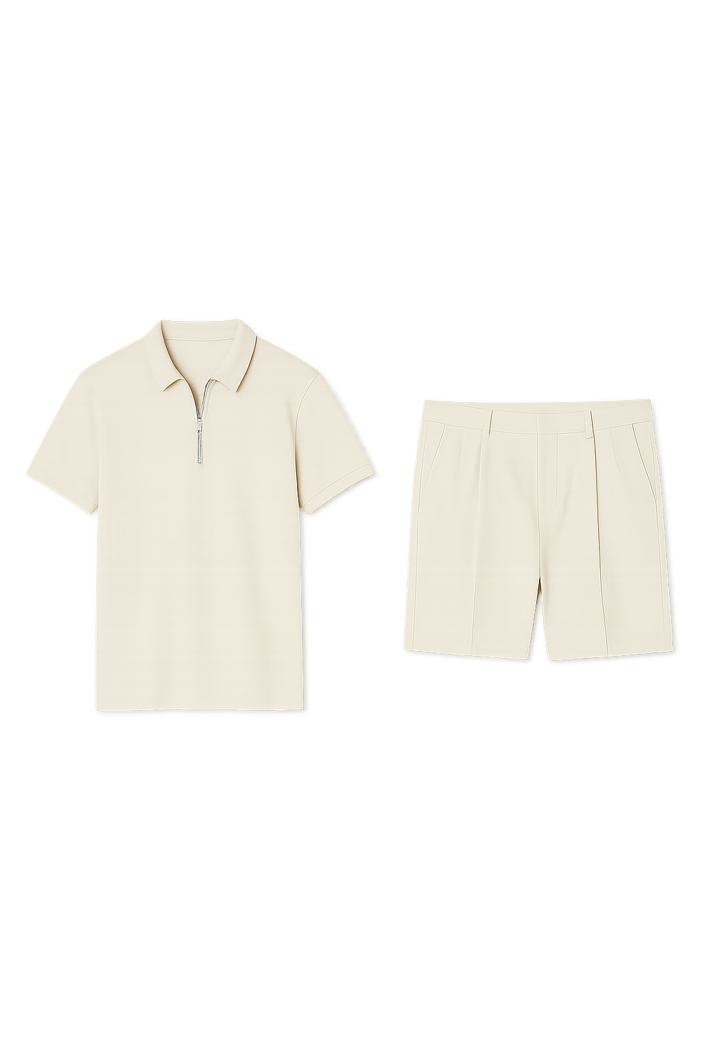 Men’s Polo and Shorts Summer Set Khaki
