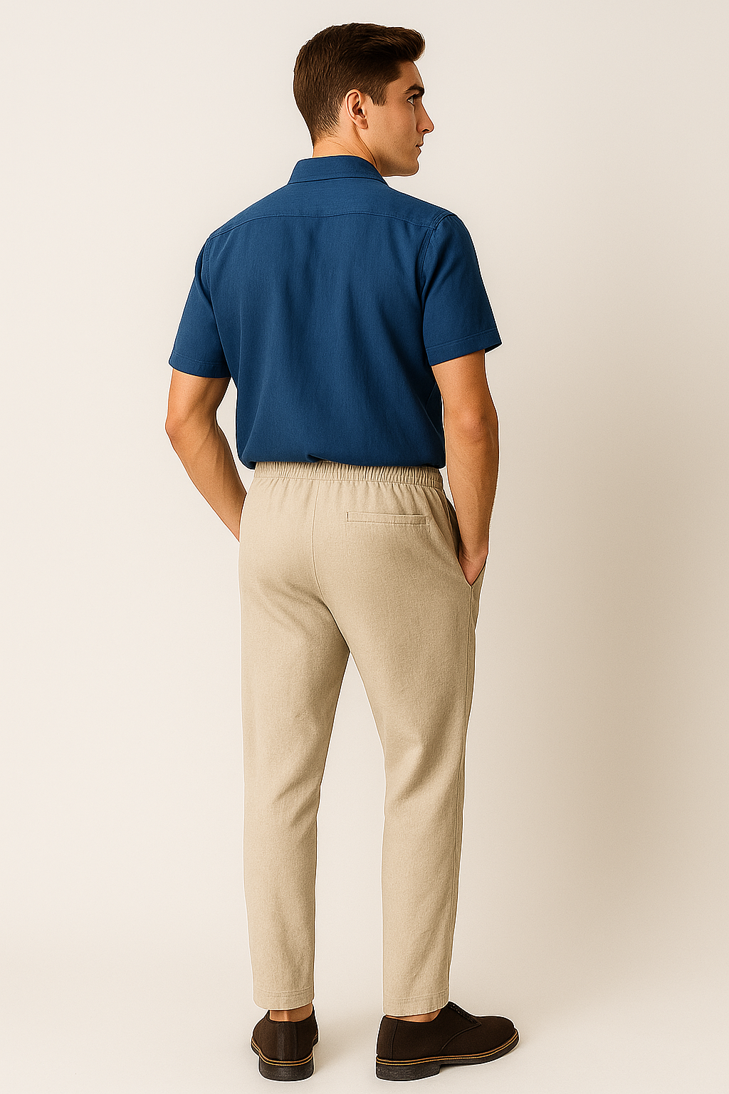 Formal Men's Summer Set Blue-Beige