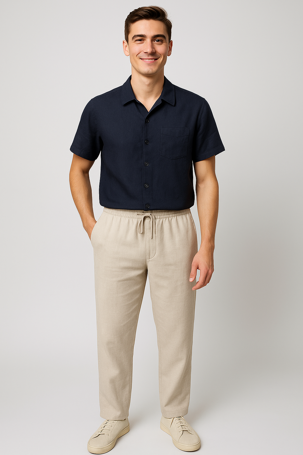 Formal Men's Summer Set Black-Beige