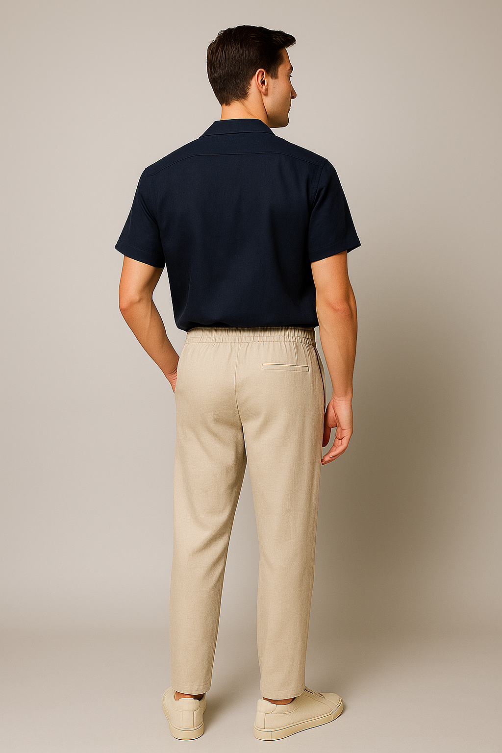 Formal Men's Summer Set Black-Beige