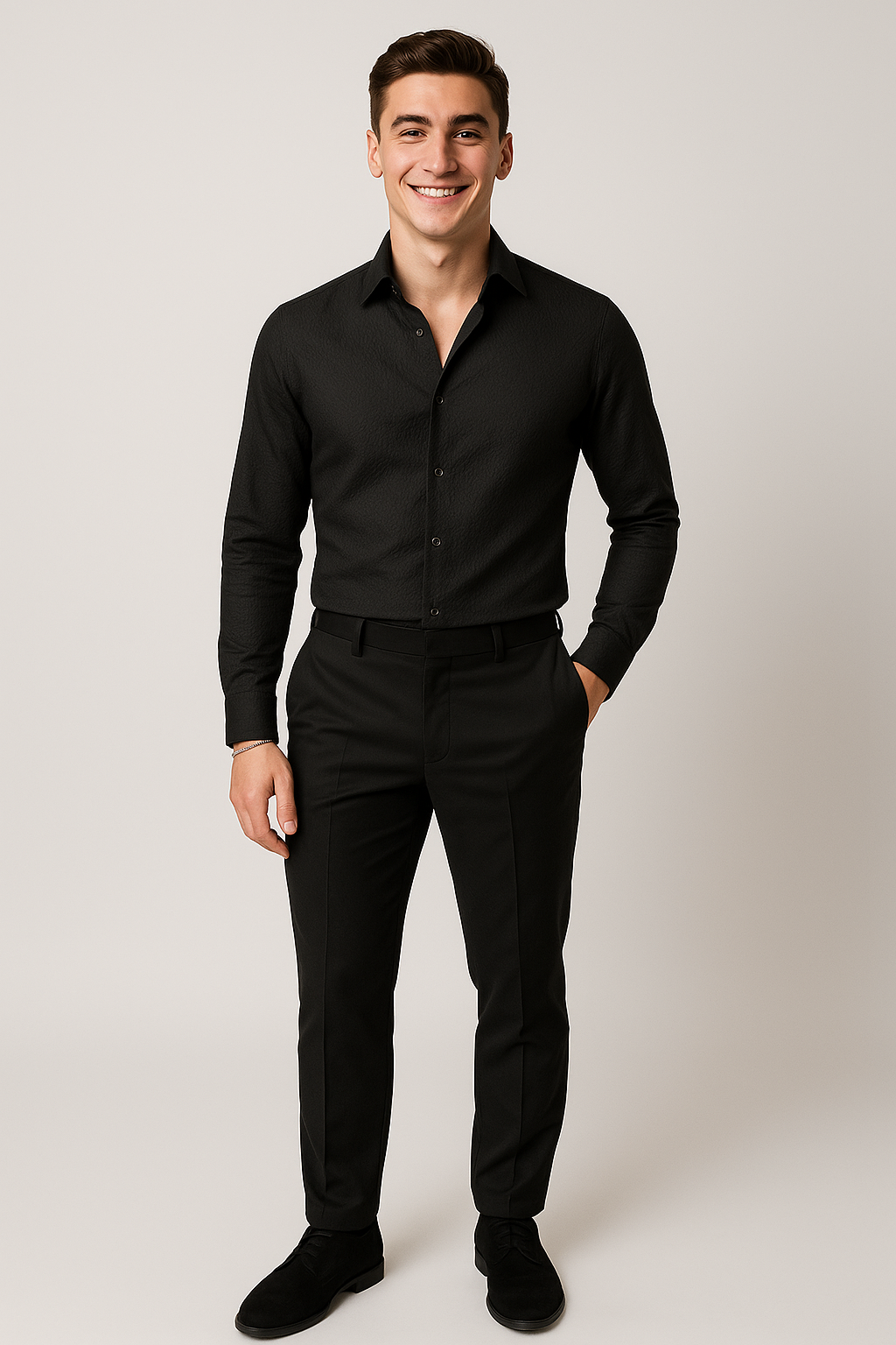 Business Men’s Classic Shirt – Black