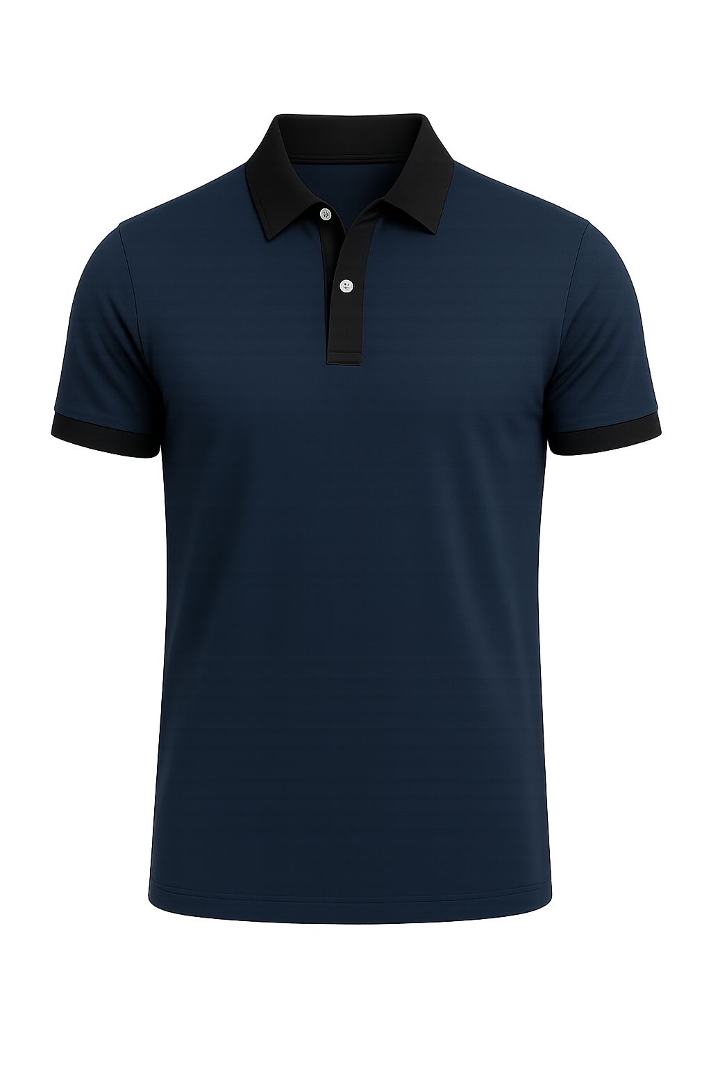 Elegant Men’s Short Sleeve Business Polo Shirt – Blue