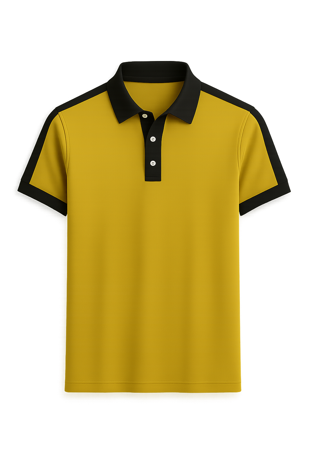 Elegant Men’s Short Sleeve Business Polo Shirt – Yellow