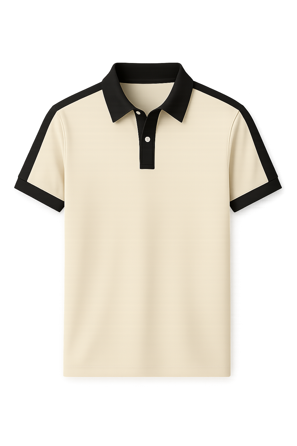 Elegant Men’s Short Sleeve Business Polo Shirt – Beige