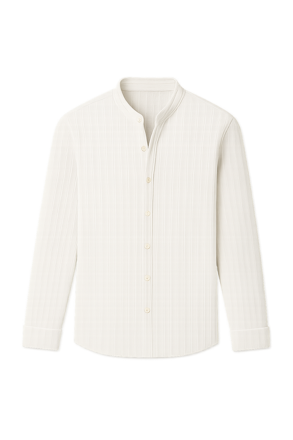 Elegant Men's Short Sleeve Shirt – White